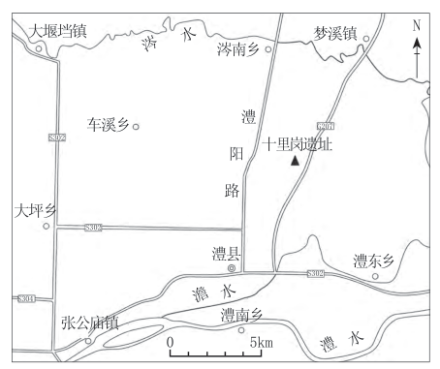 十里岗遗址位置图