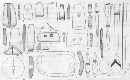 水沟遗址采集生产工具