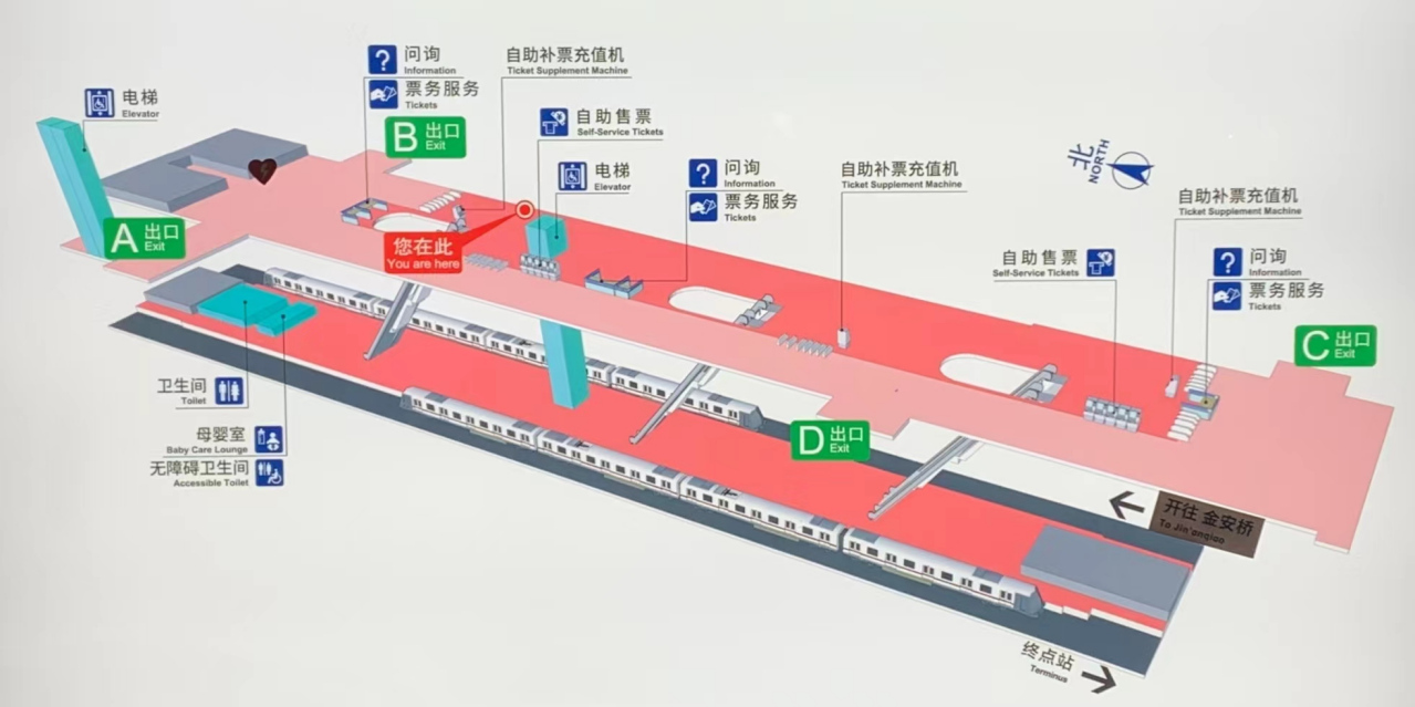 新首钢站站层示意图