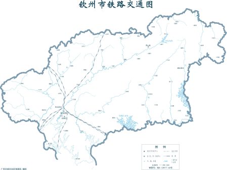  钦州市标准地图（铁路版）