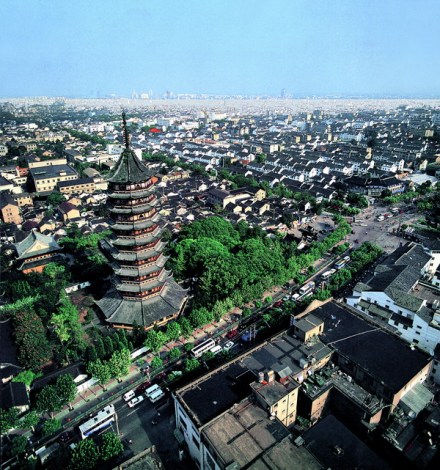 俯瞰苏州古城