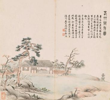 吴大澂《春草闲房图》，苏州博物馆藏