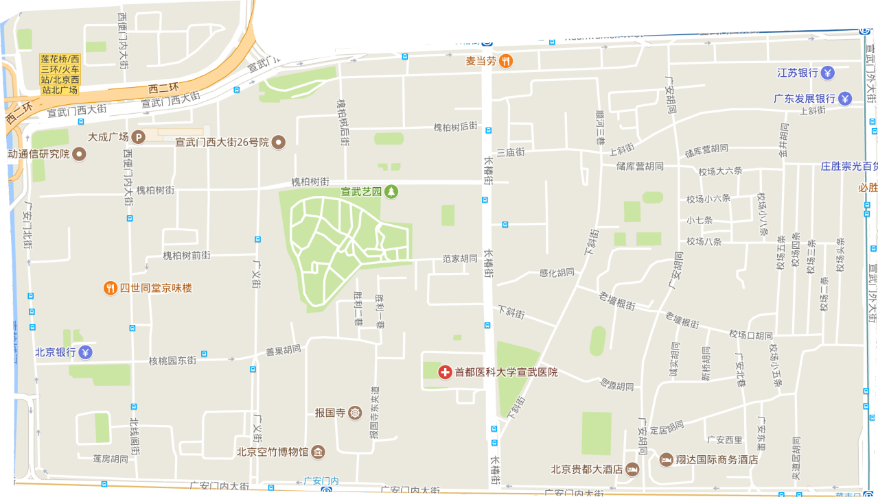 广安门内街道电子地形图