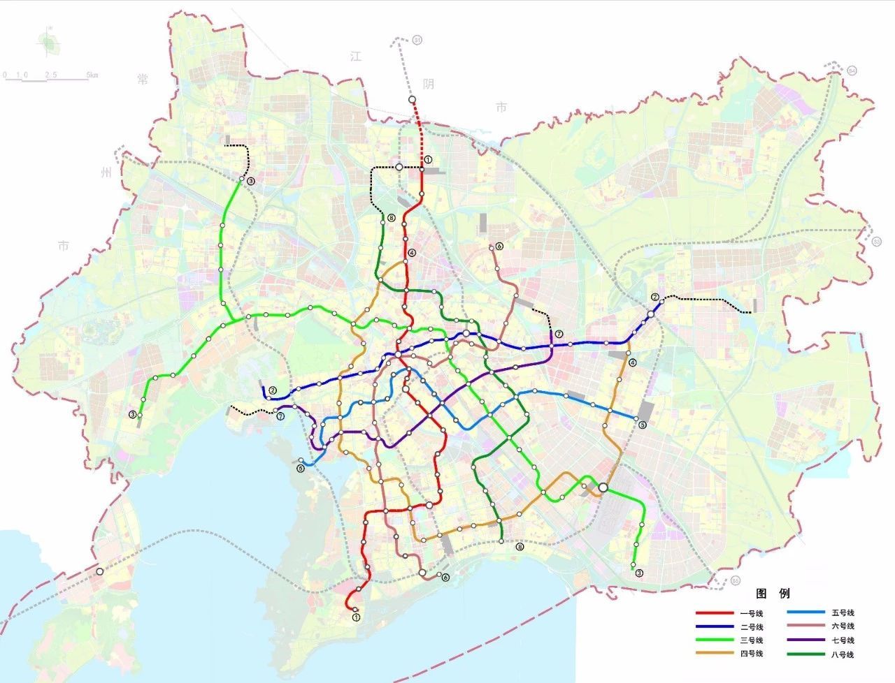 无锡地铁远景规划线路图