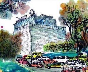 建国门边的古观象台
