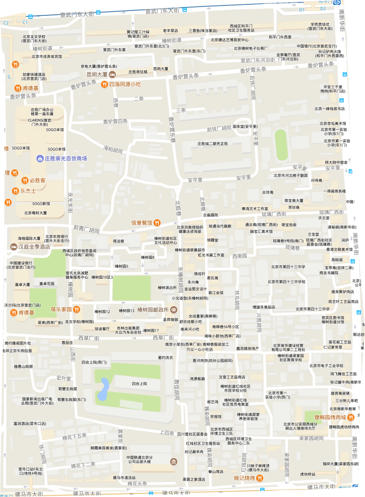 椿树街道电子交通图