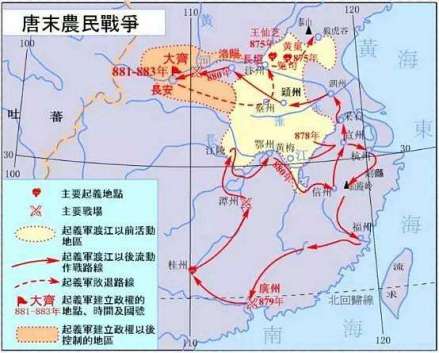 唐末农民战争形势图