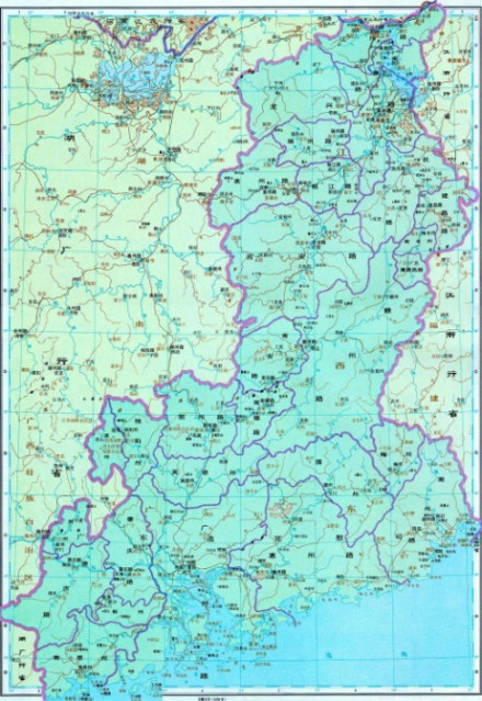 江西等处行中书省行政区划图