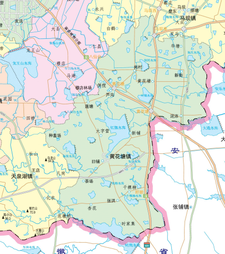 黄花塘镇政区图（2020年）