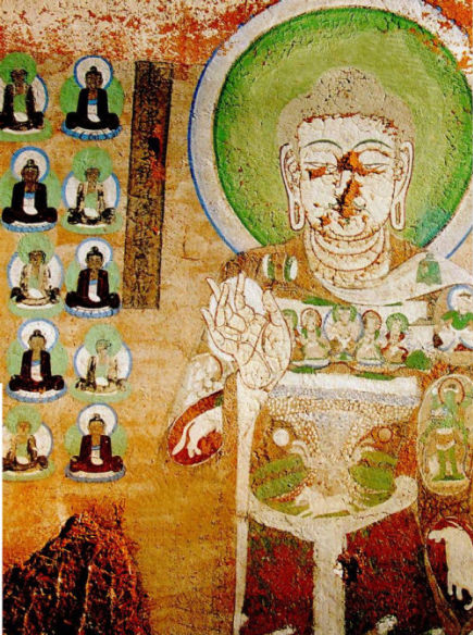 石窟右壁卢舍那佛