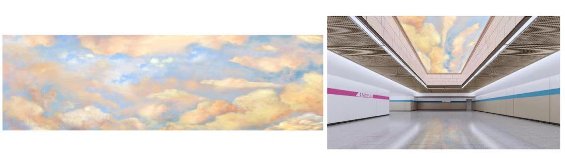 换乘通道天花板设计