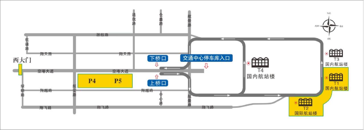 杭州萧山国际机场停车场示意图