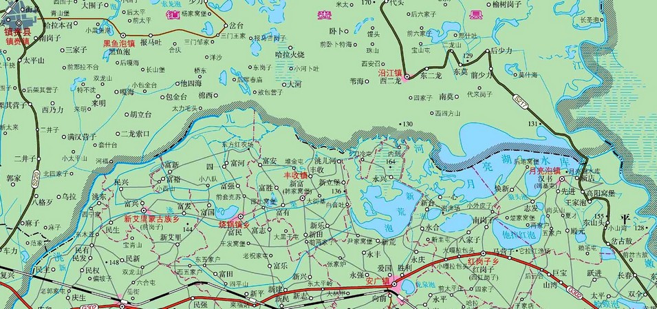 洮儿河河口形势图