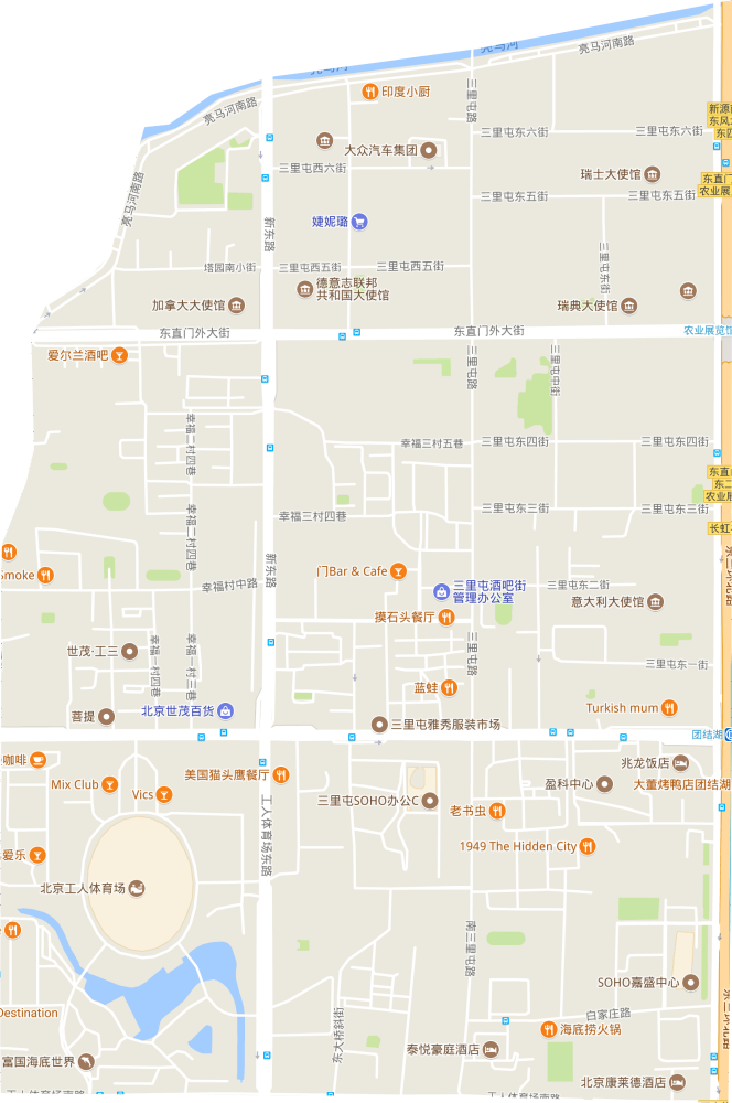三里屯街道地图