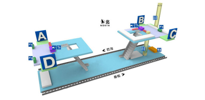 西土城站立体图