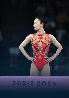 中国选手朱雪莹在决赛中