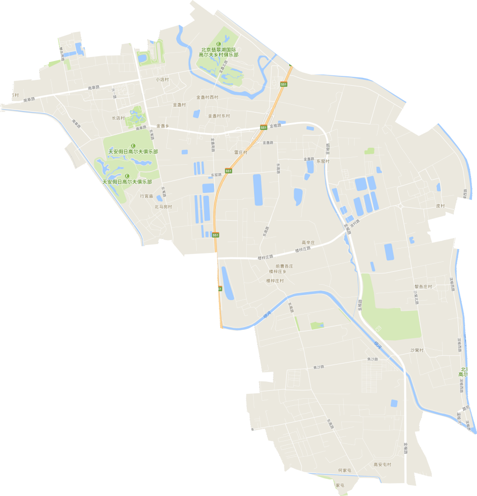 金盏乡交通地图
