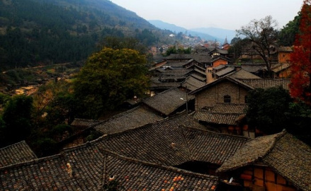 张王乡老场镇（现已淹没）一隅 