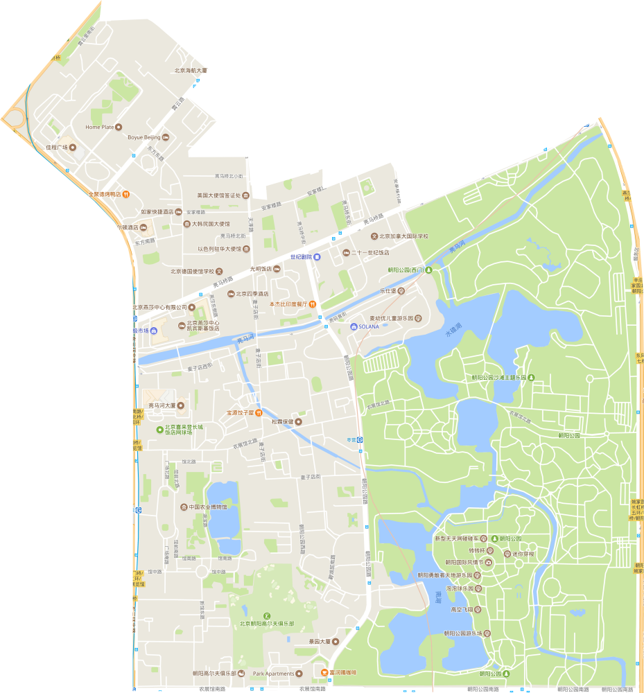 麦子店街道电子交通图