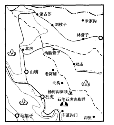 石羊石虎古墓群位置图