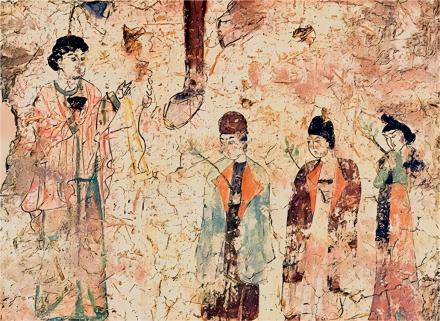 德国柏林国家博物馆亚洲艺术馆藏高昌故城文物“圣枝节图”