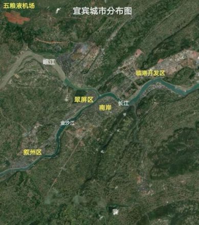宜宾市城市分布图