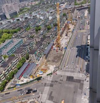 西湖文化广场站施工