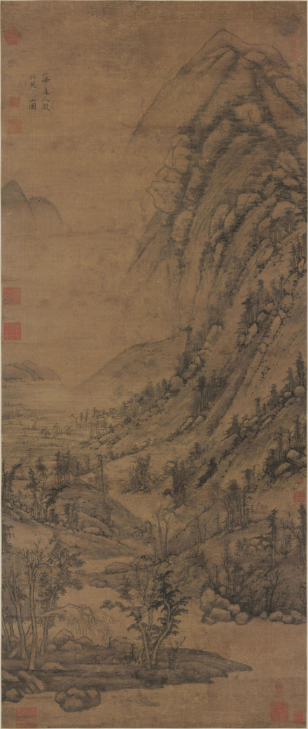 夏山图（画风书风都有董其昌风格，非黄公望真迹） 