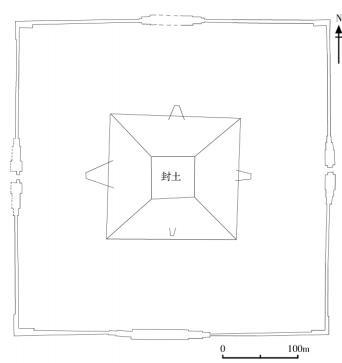 帝陵陵园平面分布图