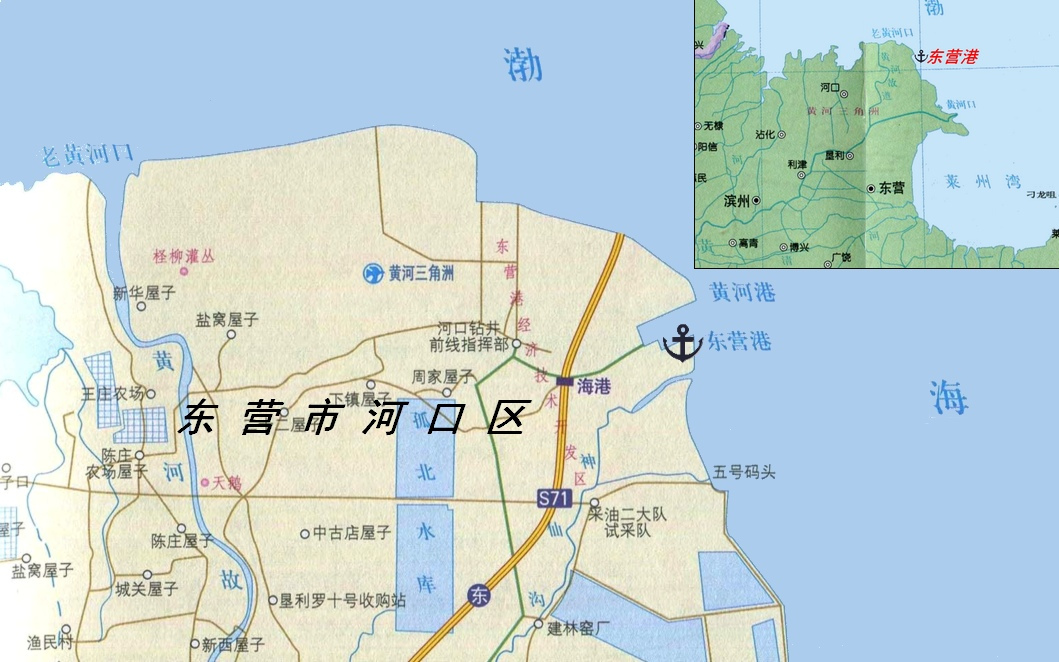 东营港的位置
