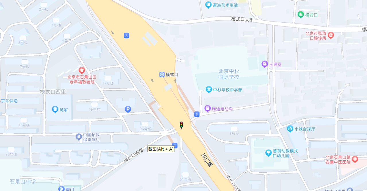 模式口站街区导向图