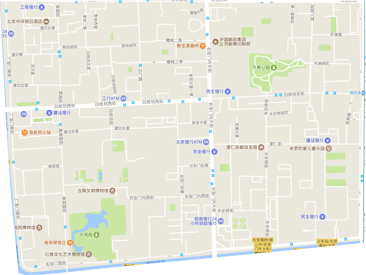 白纸坊街道电子地形图