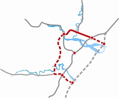 温州市绕城高速公路线路示意图