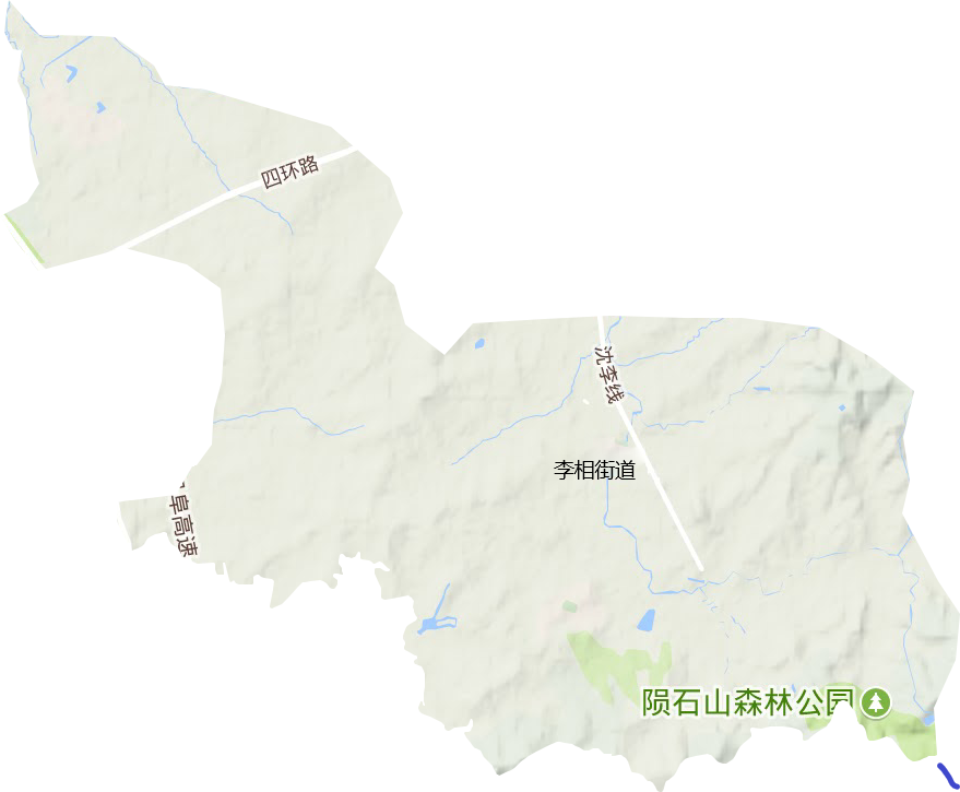 李相街道地形图