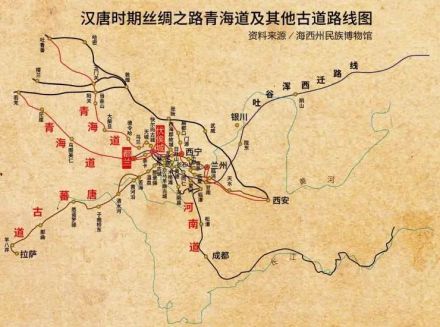 伏俟城遗址位置图