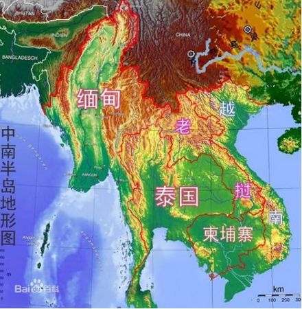 中南半岛地形