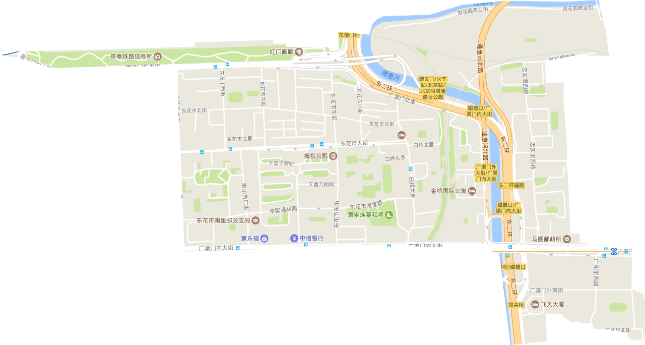 东花市街道电子地形图