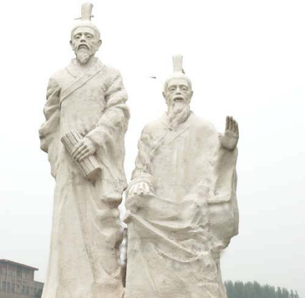 疏广疏齐塑像