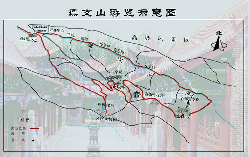 焉支山浏览示意图