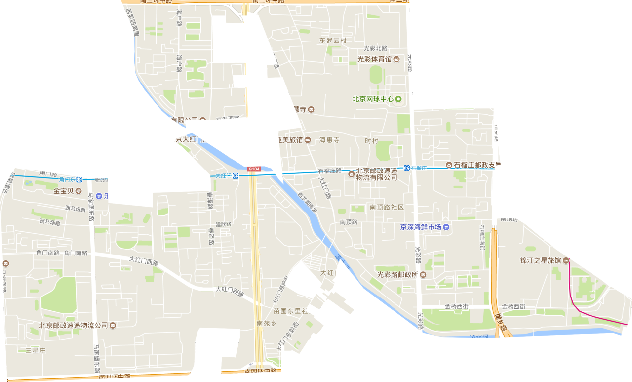 大红门街道电子交通图