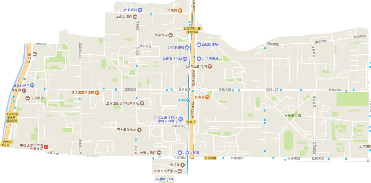 潘家园街道电子交通图