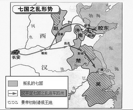 七国之乱形势图