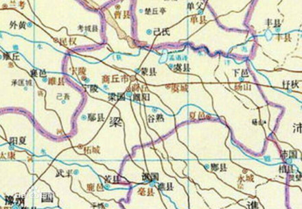 蒙（蒙县）位于商丘市东北