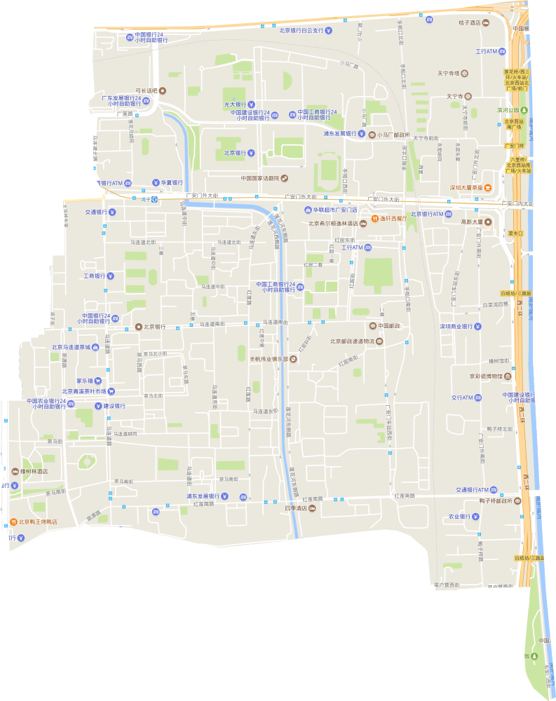 广安门外街道电子地形图