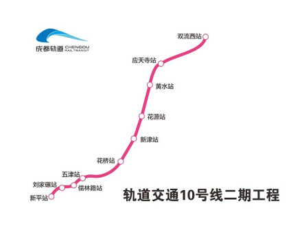 成都地铁10号线二期线路图