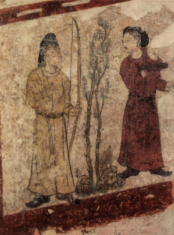 持弓托盘男侍图