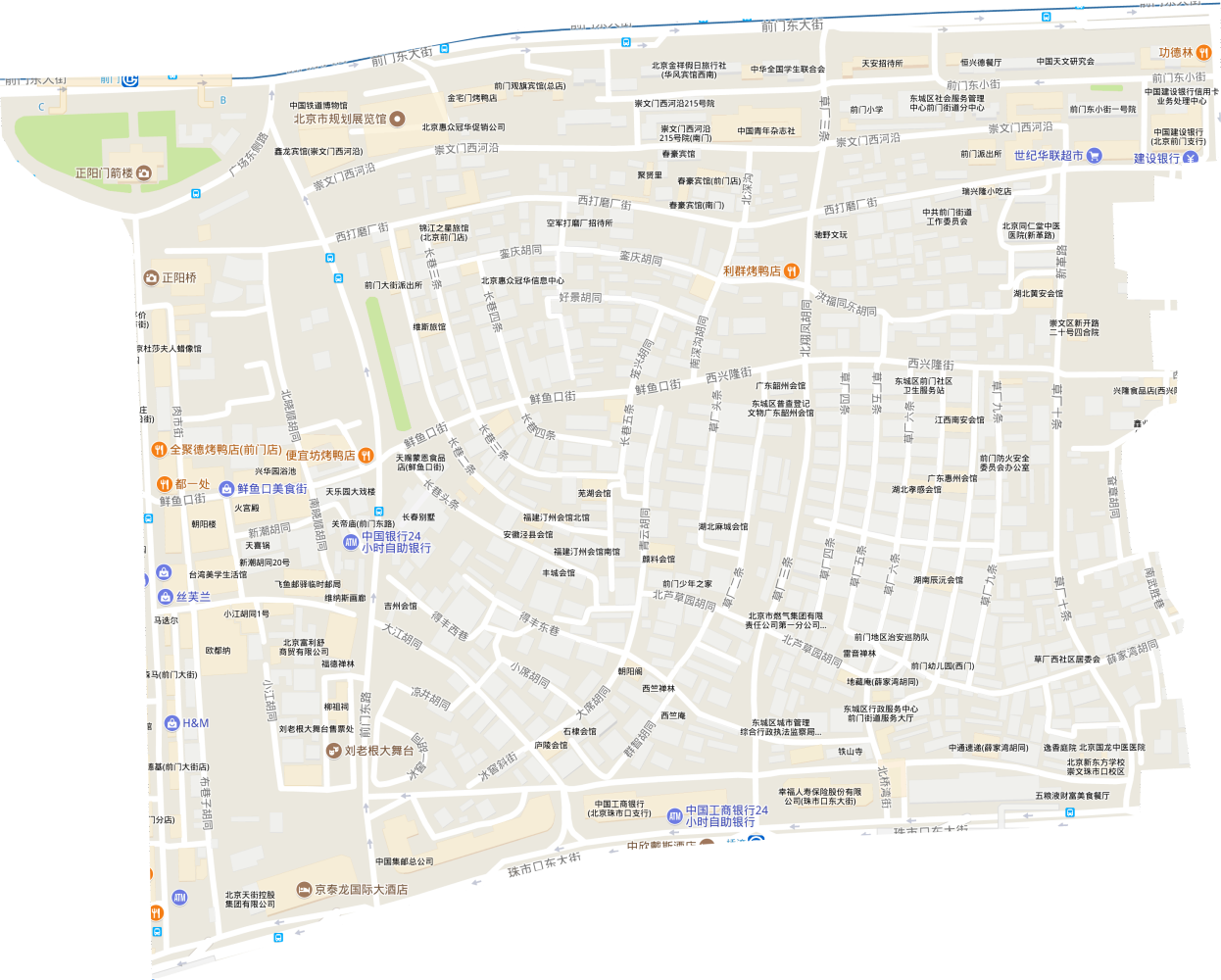 前门大街电子地形图