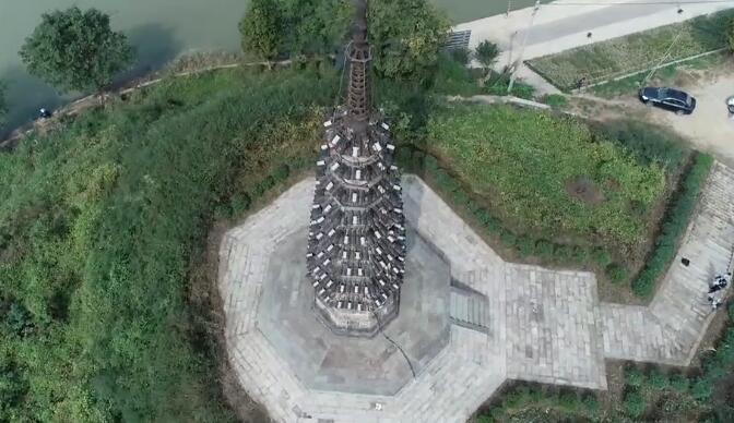 安吉永安寺塔俯瞰图