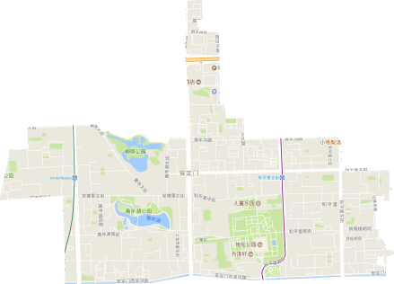 和平里街道电子地形图
