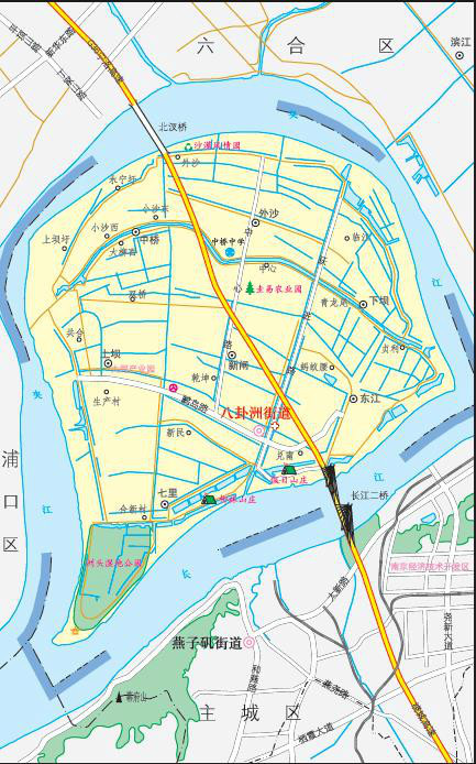 八卦洲街道地图